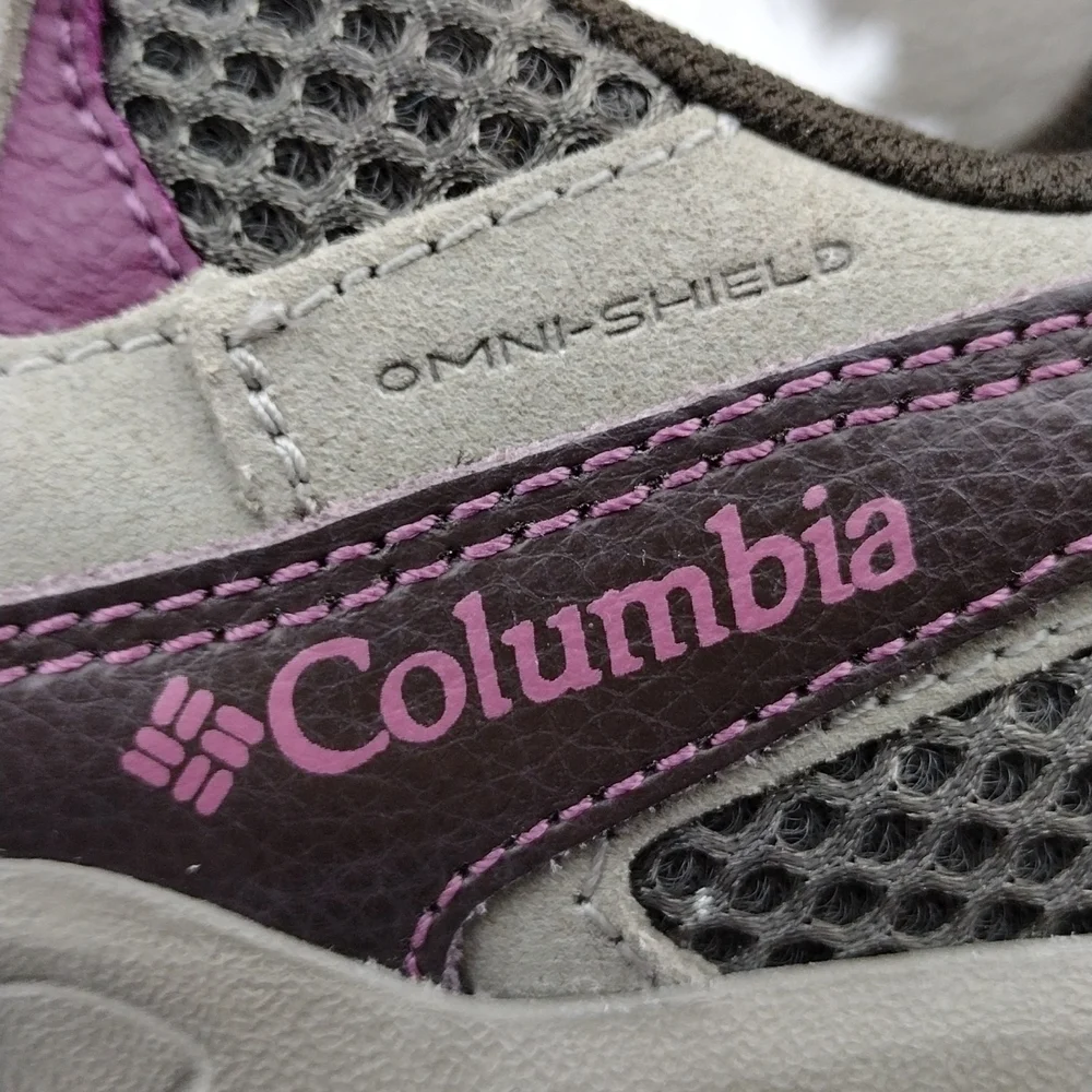 Columbia Dogwood Contour Comfort Gray Mesh Suede Leather Lace Up Hiking Sneaker